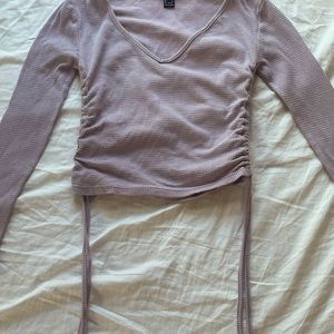 purple long v neck forever 21 tee